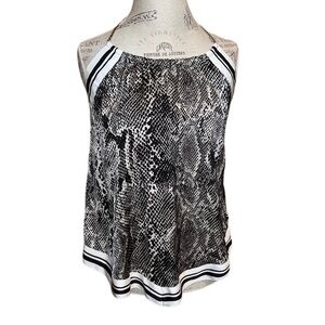 Express Snakeskin Tie Back Halter Top Women’s Size Small